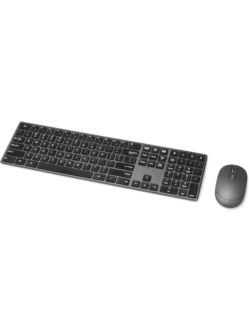Rechargeable Full-Size Wireless Keyboard & Mouse Combo - Sleek Design, Quiet